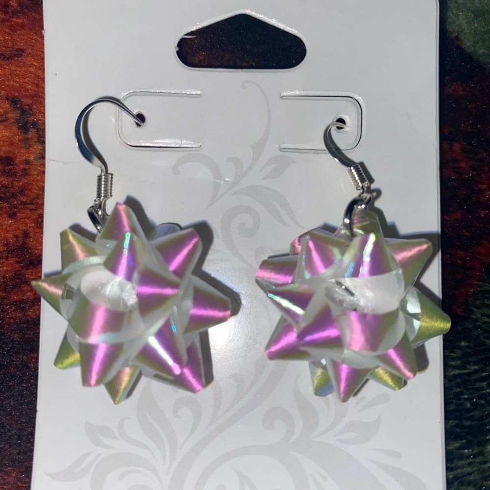 unicorn skin ribbon earrings